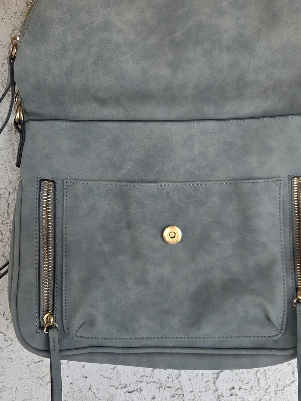 Women's Perforated Flap Crossbody Satchel Bag